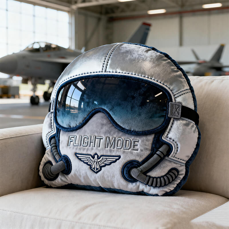 Personalized Pilot Helmet Spherical Shaped Pillow Good Gifts For Brothers - Tradiviet