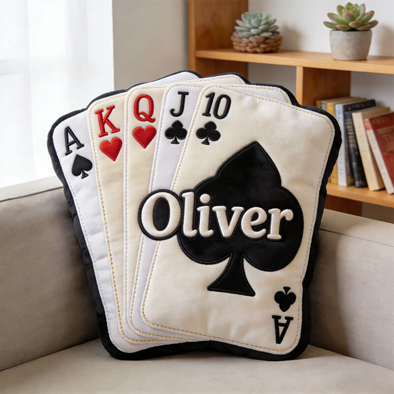 Personalized Playing Card  Shaped Pillow Good Gifts For Brother In Law - Tradiviet