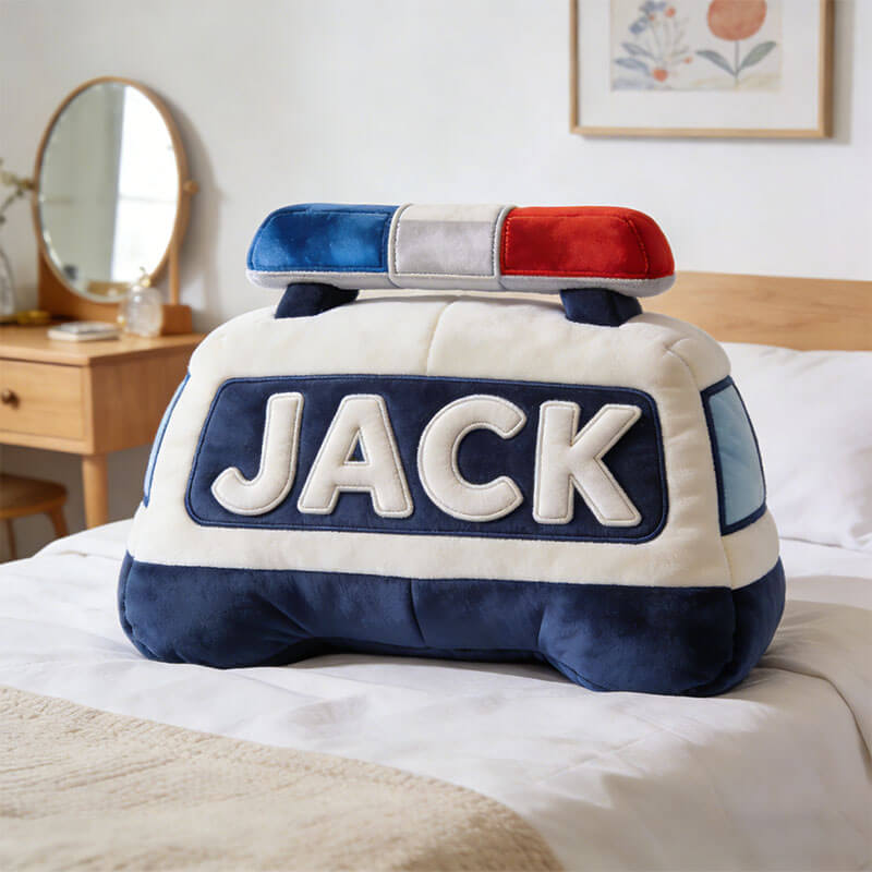 Personalized Police Light Shaped Pillow Birthday Gift Ideas For Brother - Tradiviet