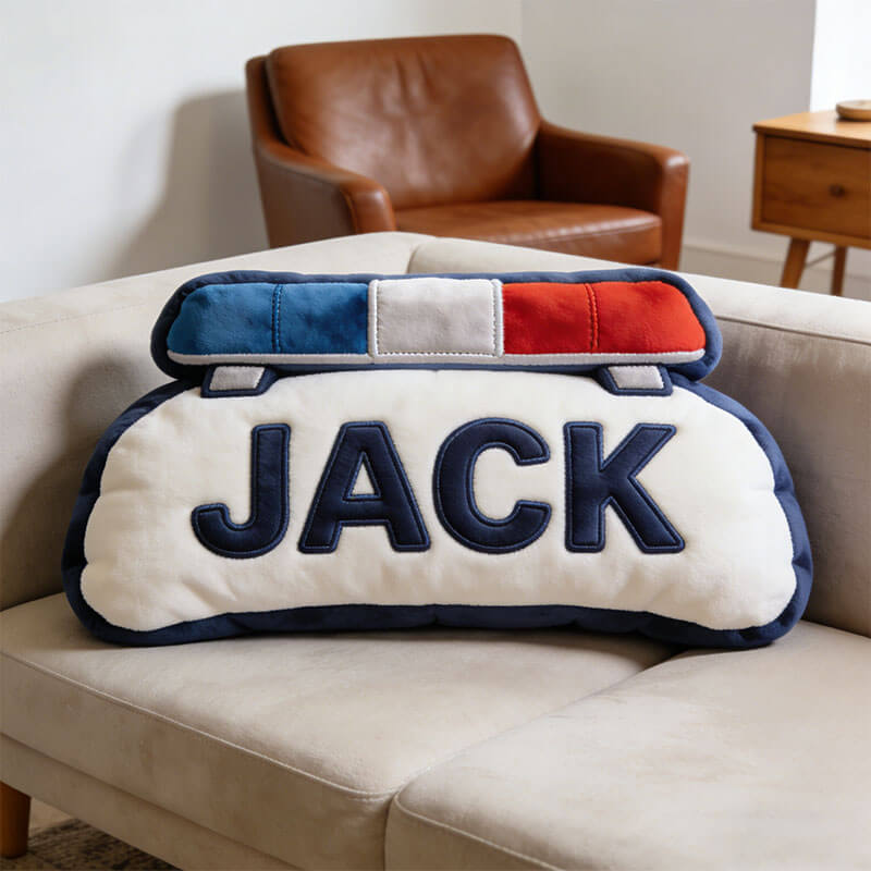 Personalized Police Light Shaped Pillow Police Lover Plush Gift For Him - Tradiviet