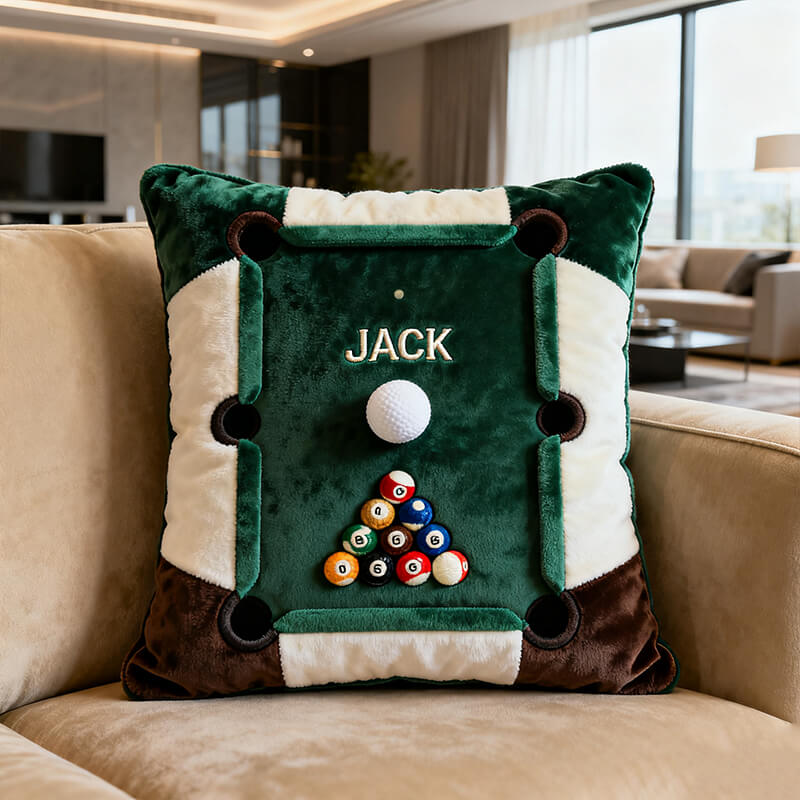 Personalized Pool Table Shape Pillow Best Gifts For Brother In Law - Tradiviet