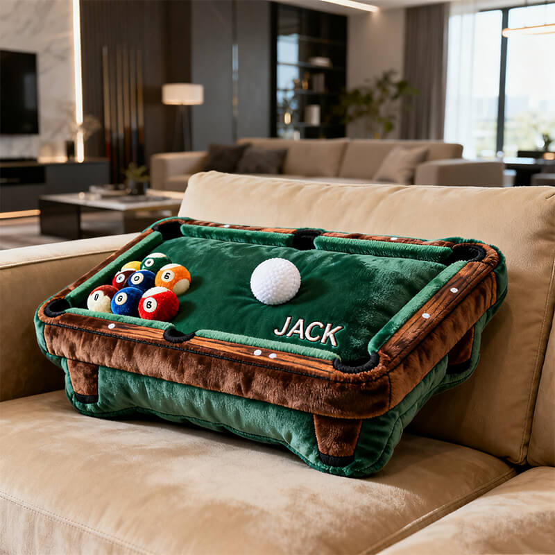 Personalized Pool Table Shape Pillow Unique Gift Ideas For Your Brother - Tradiviet