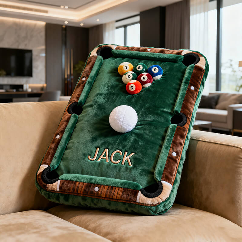 Personalized Pool Table Shaped Pillow Special Gifts For Dad From Son - Tradiviet
