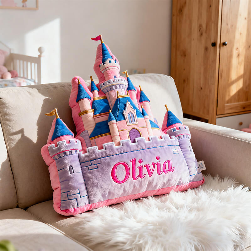 Personalized Princess Castle Pillow  Princess Castle Fantasy Plush Best Gift For Kids - Tradiviet