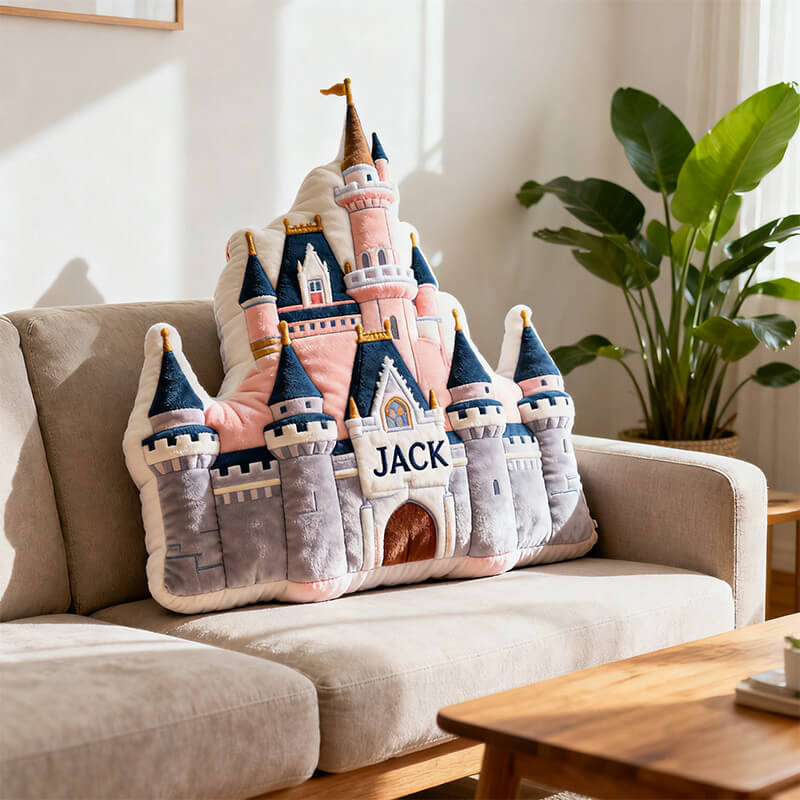 Personalized Princess Castle Pillow  Princess Castle Fantasy Plush Gift For Kids - Tradiviet