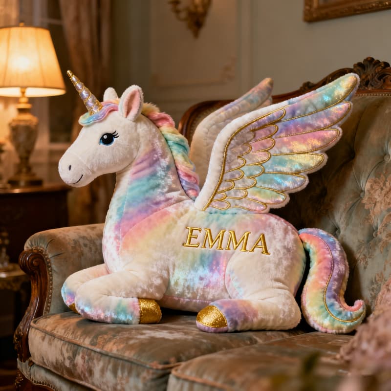 Personalized Rainbow Unicorn Shape Pillow Mothers Day Gifts For Wife - Tradiviet