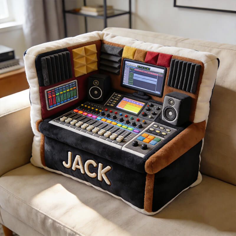 Personalized Recording Studio Corner Shaped Pillow Best Gift For Him - Tradiviet