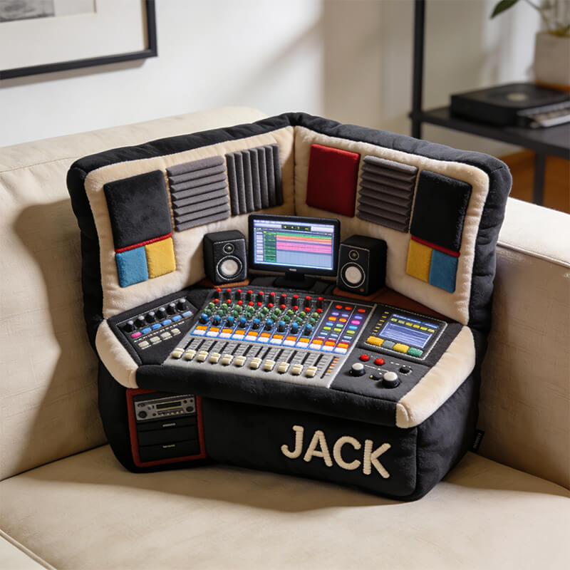 Personalized Recording Studio Corner Shaped Pillow Gift Ideas For Your Brother - Tradiviet