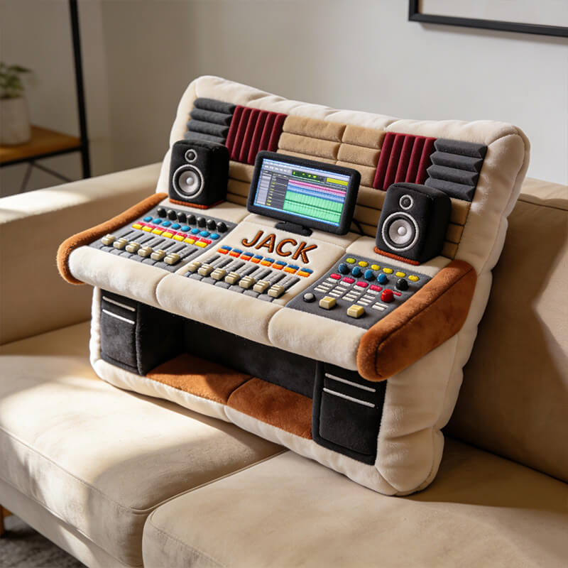 Personalized Recording Studio Corner Shaped Pillow Unique Gift For Boyfriends - Tradiviet