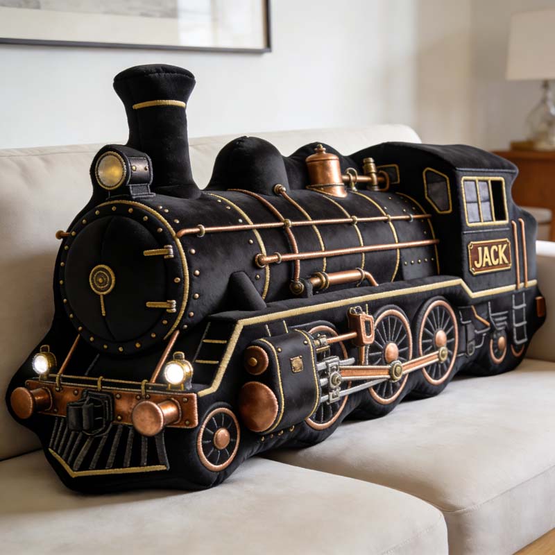 Personalized Retro Train Shaped Pillow Best Mothers Day Gifts For First Time Mom - Tradiviet
