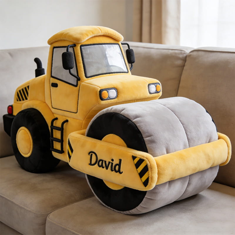 Personalized Road Roller Shaped Pillow Birthday Gift Ideas For Son - Tradiviet