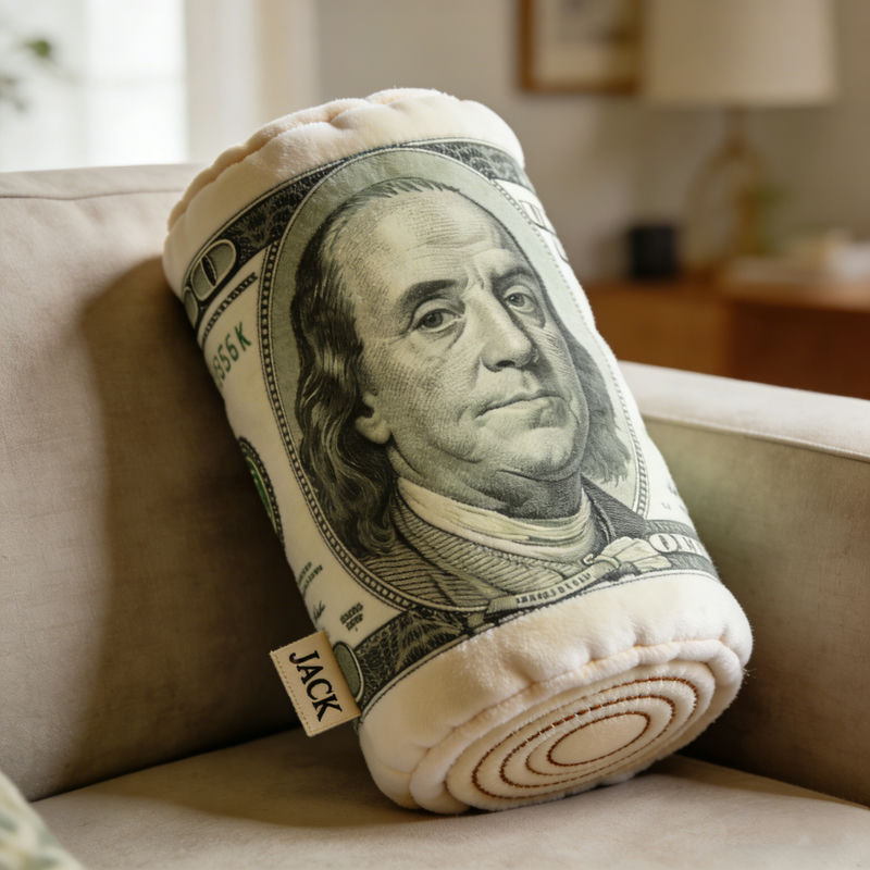 Personalized Roll Of US Dollar Shaped Pillow Mothers Day Presents For Grandma - Tradiviet