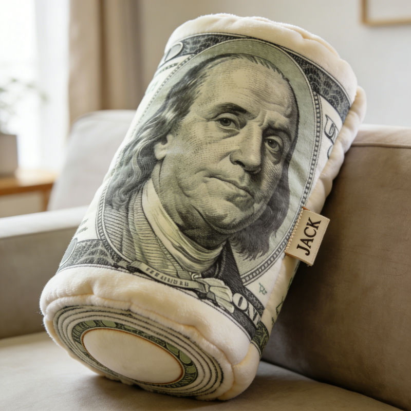 Personalized Roll Of US Dollar Shaped Pillow Special Mothers Day Gifts For Mom - Tradiviet