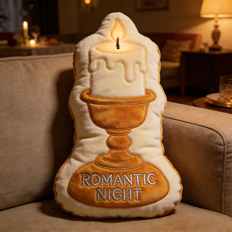 Personalized Romantic Candlestick  Shaped Pillow Special Gifts For Wife - Tradiviet