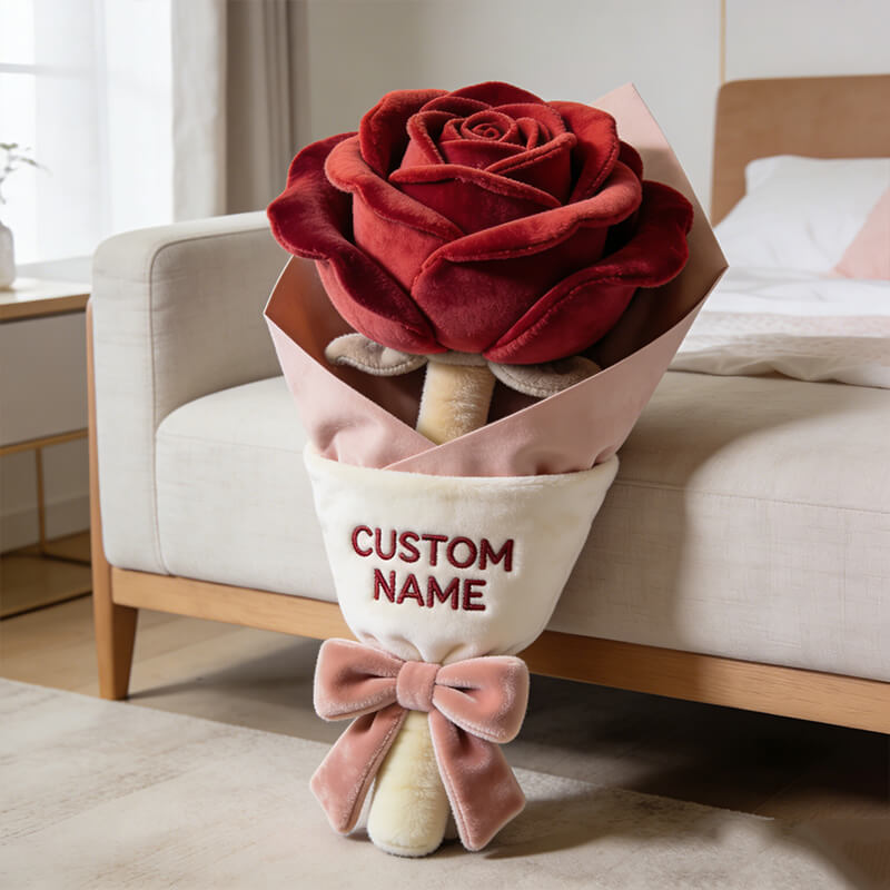 Personalized Rose Bouquet Shaped Pillow Best Mothers Day From For Daughter - Tradiviet