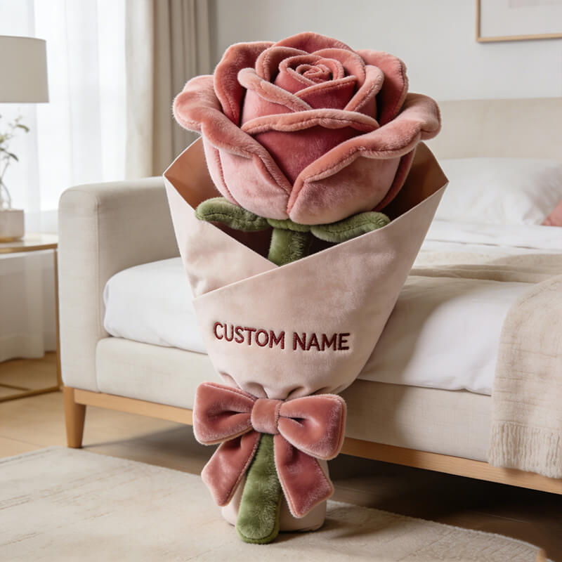 Personalized Rose Bouquet Shaped Pillow Best Mothers Day From For Husband - Tradiviet