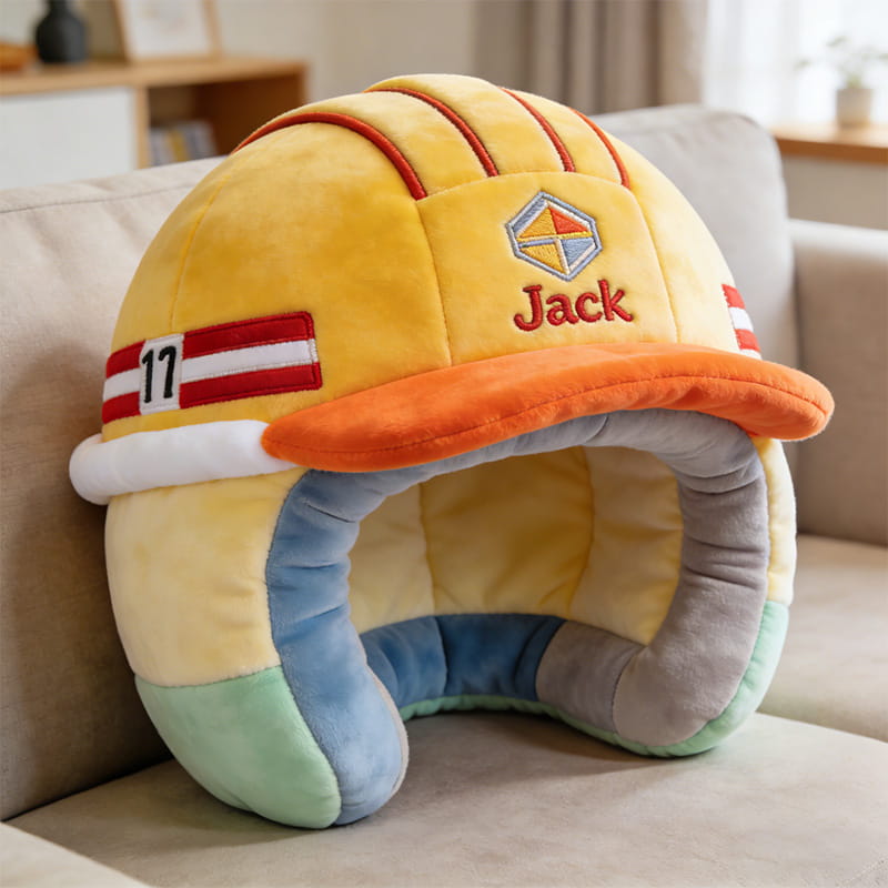 Personalized Safety Helmet Shaped Pillow Unique Gifts For Husband - Tradiviet