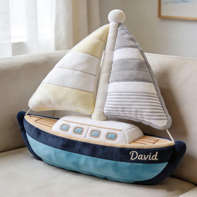 Personalized Sailboat Shaped Pillow Mothers Day Gifts For New Moms - Tradiviet