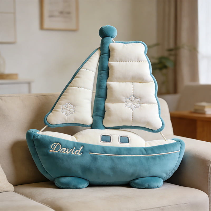 Personalized Sailboat Shaped Pillow Mothers Day Gifts For Wife From Husband - Tradiviet