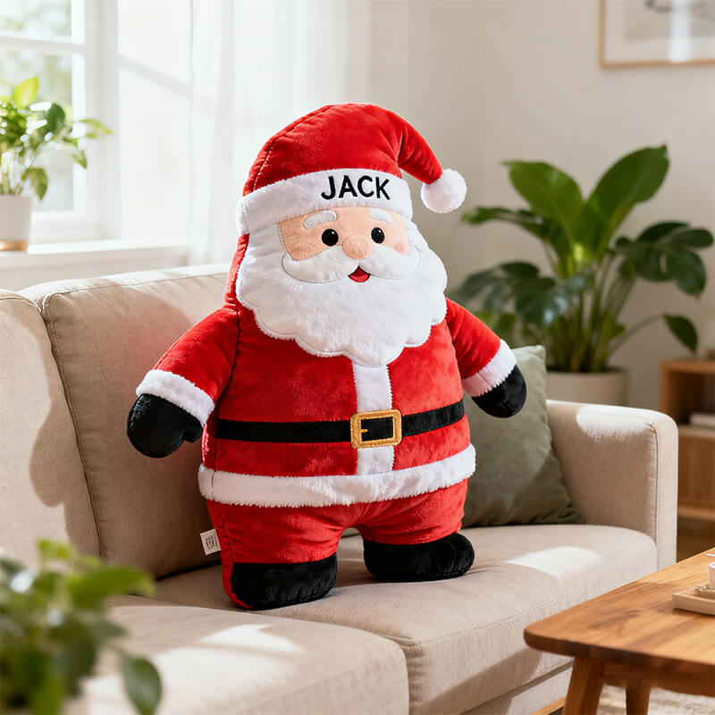 Personalized Santa Claus Shaped Pillow Christmas House Decor Gift For Her Him - Tradiviet