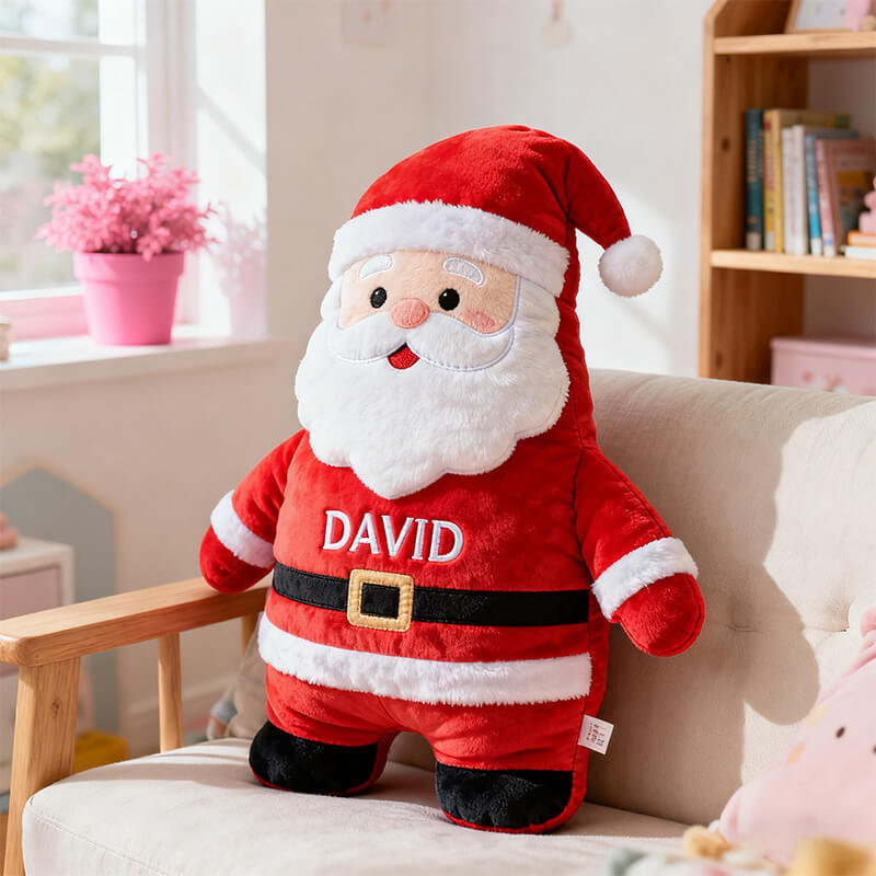 Personalized Santa Claus Shaped Pillow Christmas House Decor Gift For Husband - Tradiviet