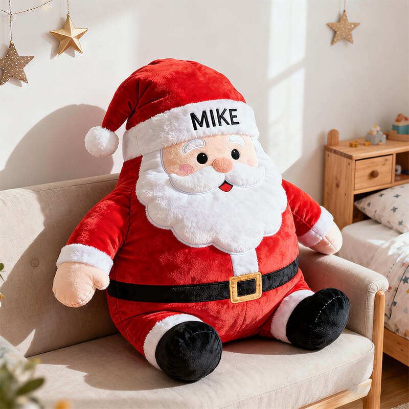 Personalized Santa Claus Shaped Pillow Christmas House Decorations Gift For Boy - Tradiviet