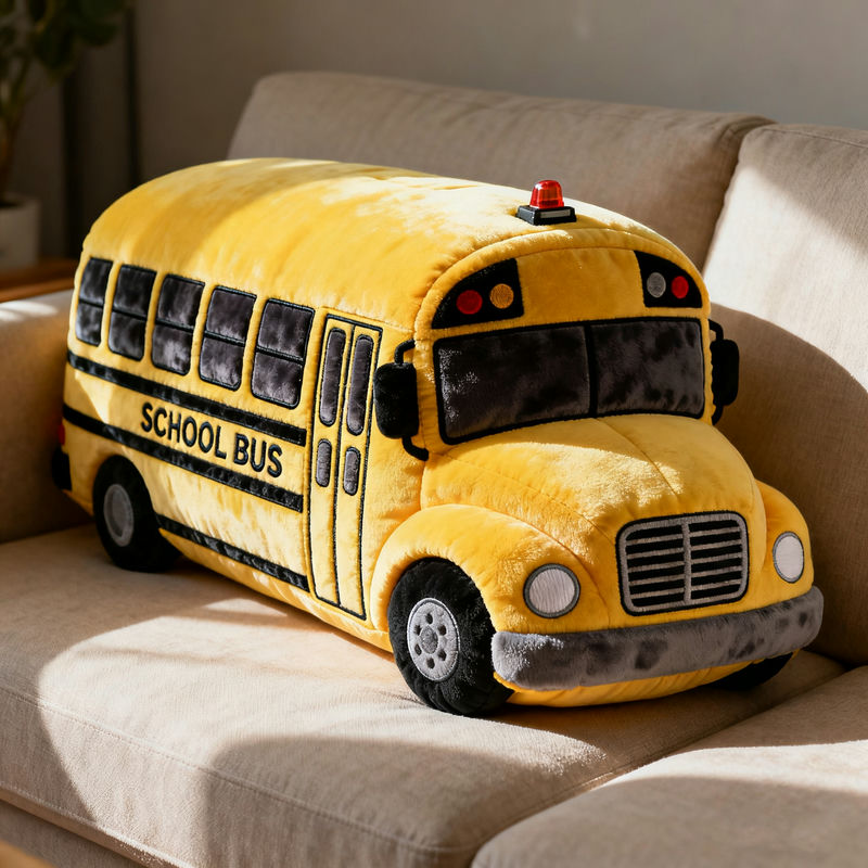 Personalized School Bus Shaped Pillow Birthday Gift Ideas For Brother - Tradiviet