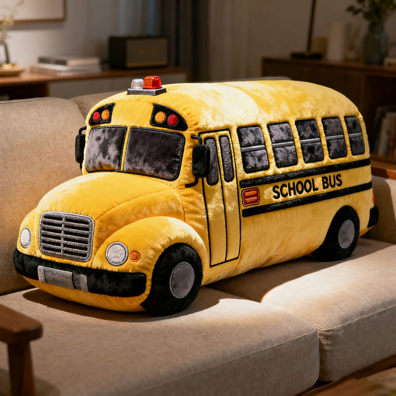 Personalized School Bus Shaped Pillow Birthday Gift Ideas For Husband - Tradiviet