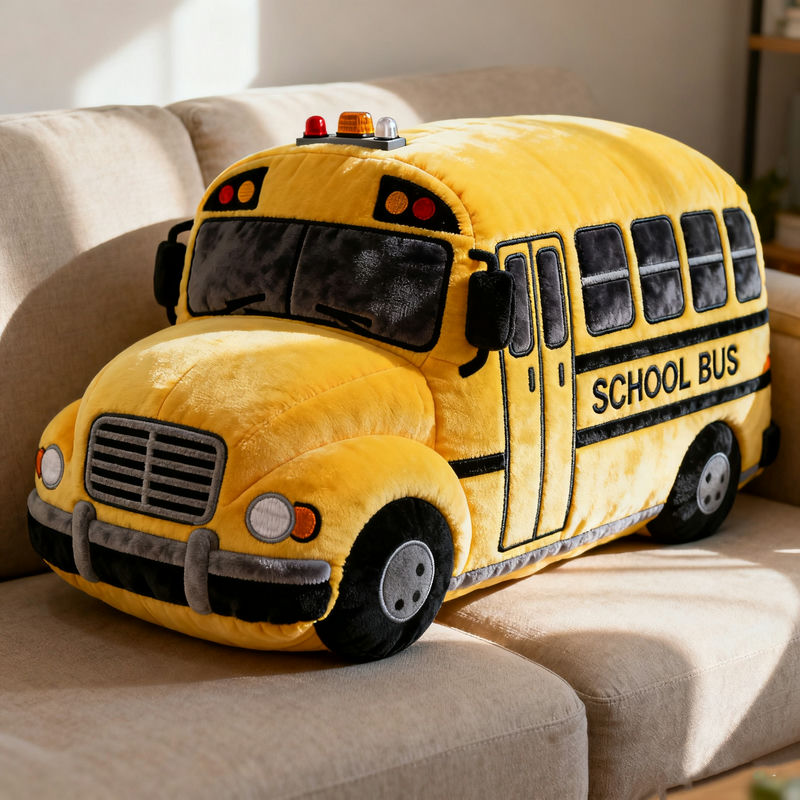 Personalized School Bus Shaped Pillow Birthday Gift Ideas For Son - Tradiviet