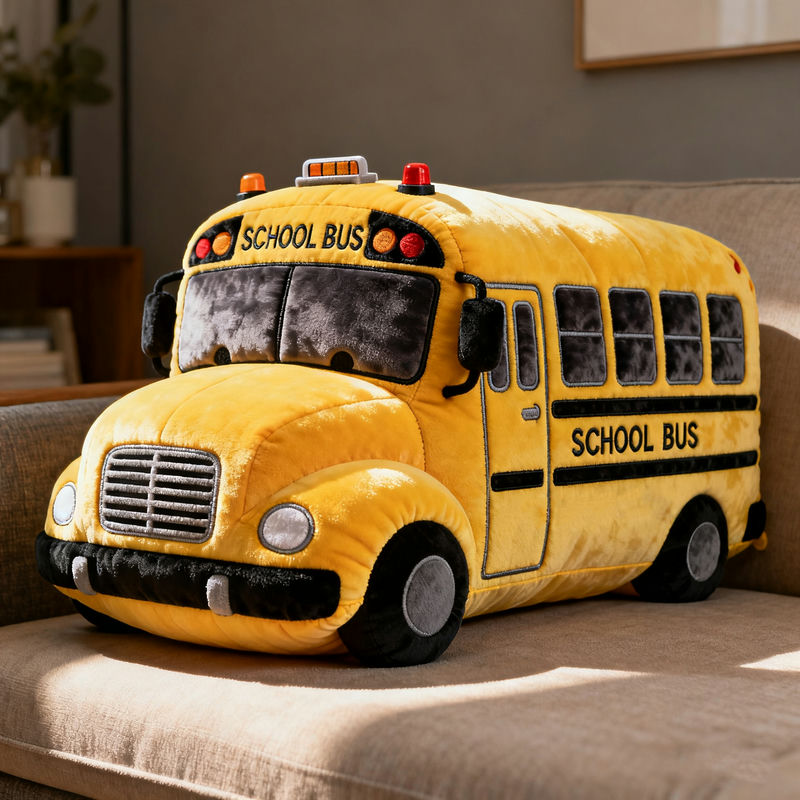 Personalized School Bus Shaped Pillow Fathers Day Gifts For Husband - Tradiviet