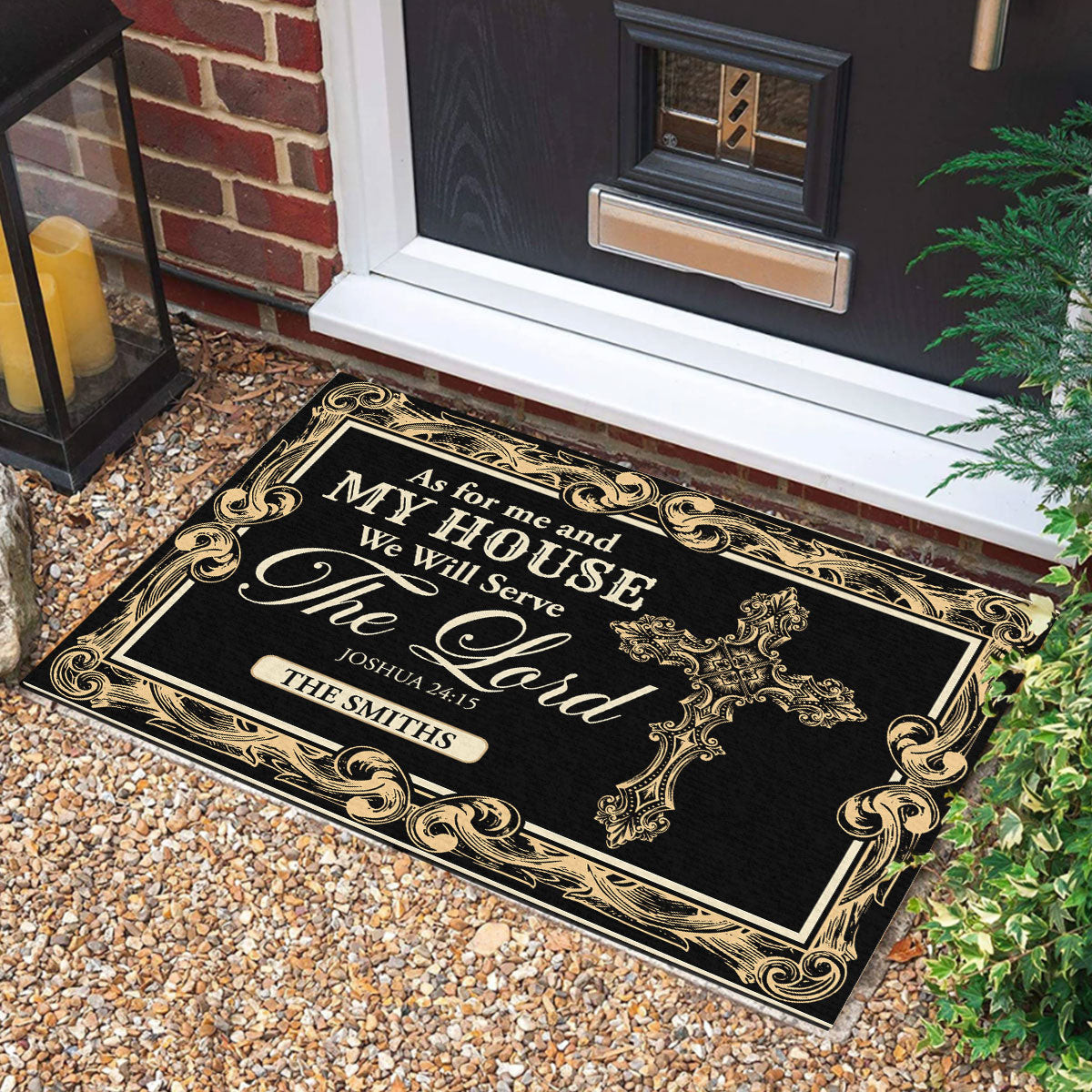 Personalized Serve The Lord Doormat America 250Th Anniversary Front Door Mat Patriotic Gifts - Tradiviet
