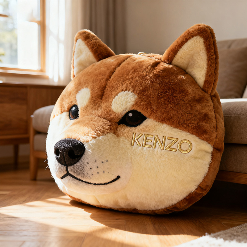 Personalized Shiba Inu Big Head Shaped Pillow Good Gifts For Brothers - Tradiviet