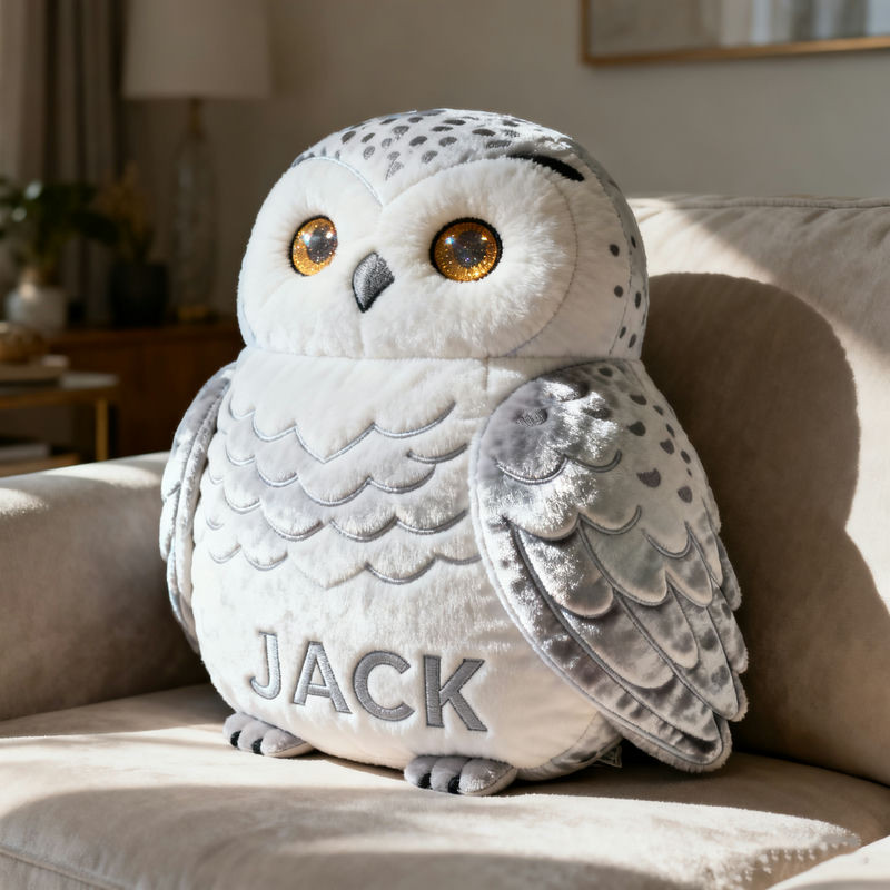 Personalized Snowy Owl Shaped Pillow Gift Mother's Day Gifts For Grandma - Tradiviet