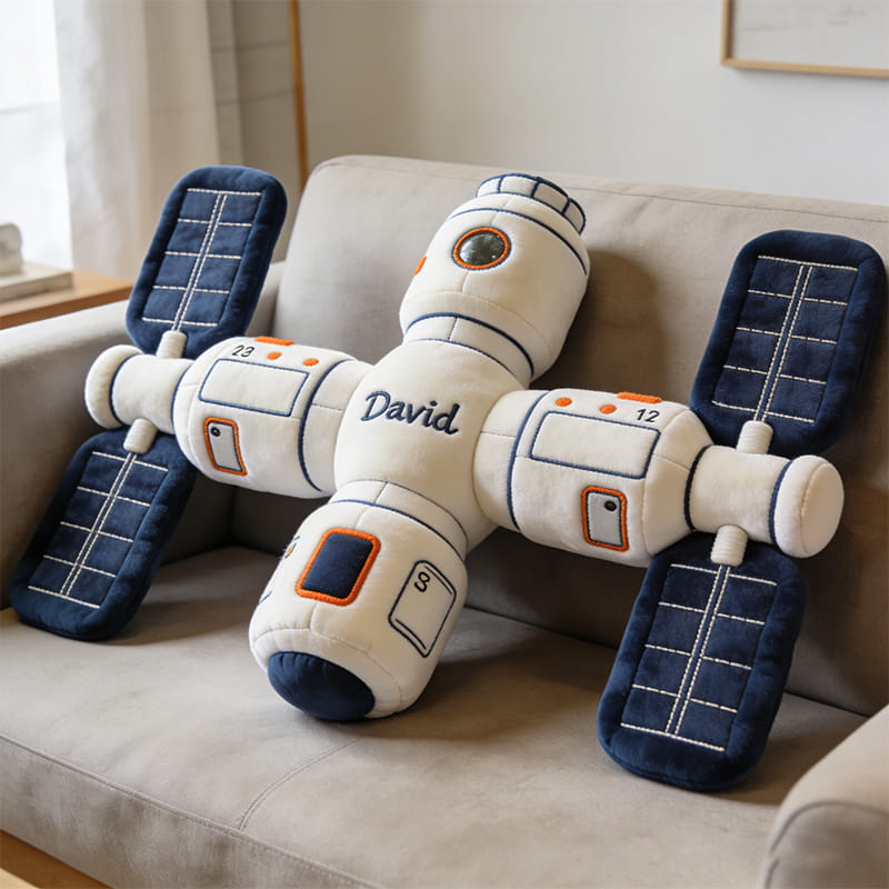Personalized Space Station Shaped Pillow Presents For Brothers In Law - Tradiviet