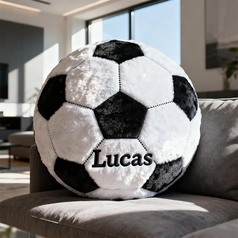 Personalized Sports Ball Shaped Pillow Special Gifts For Dad From Son - Tradiviet
