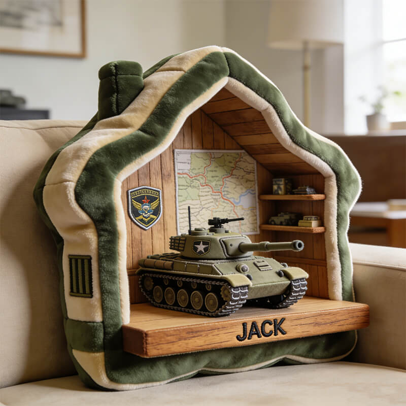 Personalized Tank Model Display Case Shaped Pillow Best Gifts For Him - Tradiviet