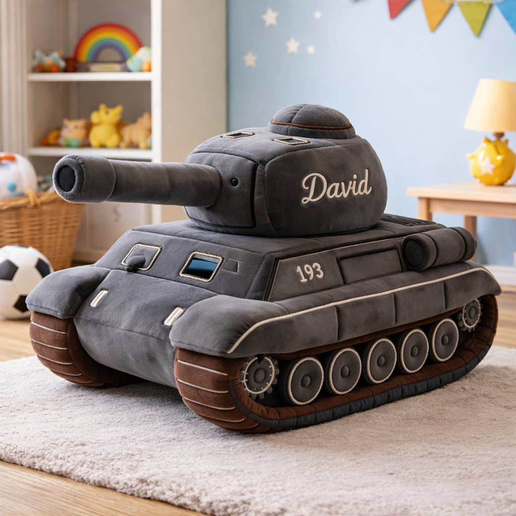 Personalized Tank Shaped Pillow Best Presents For Brothers In Law - Tradiviet