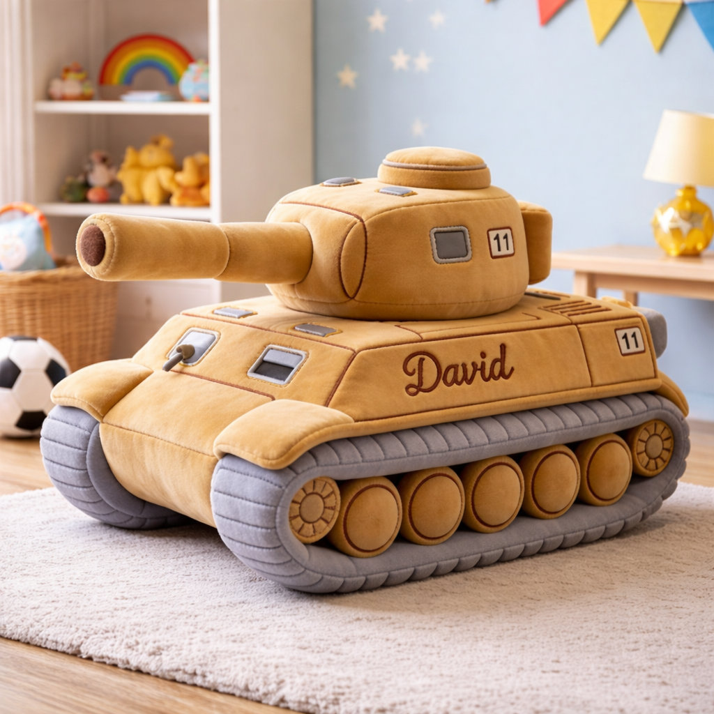 Personalized Tank Shaped Pillow Special Birthday Gifts For Husband - Tradiviet