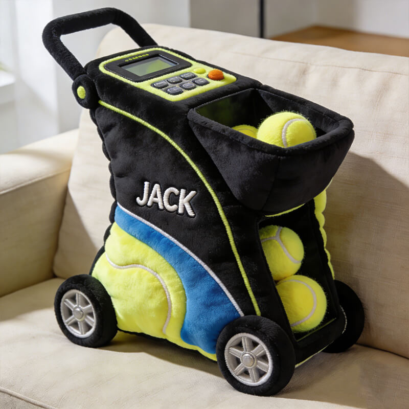 Personalized Tennis Training Ball Machine Shaped Pillow Gift For Him - Tradiviet