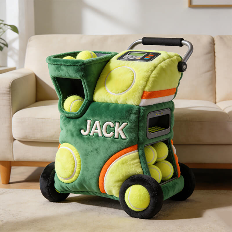 Personalized Tennis Training Ball Machine Shaped Pillow Gift For Husband - Tradiviet