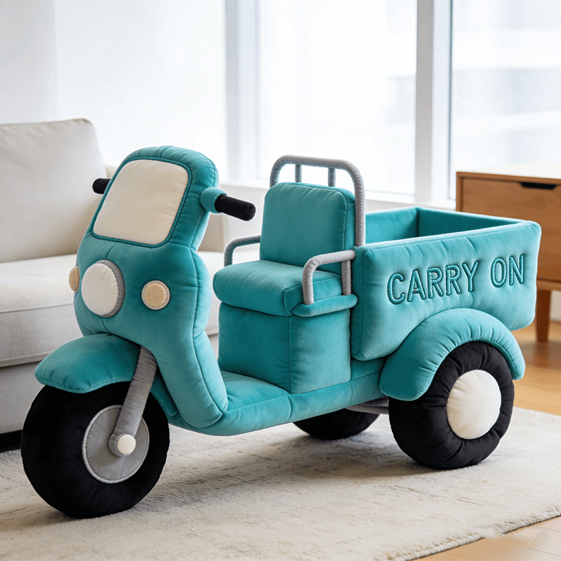 Personalized Three Wheeled Cargo Vehicle Shaped Pillow Presents For Brothers - Tradiviet
