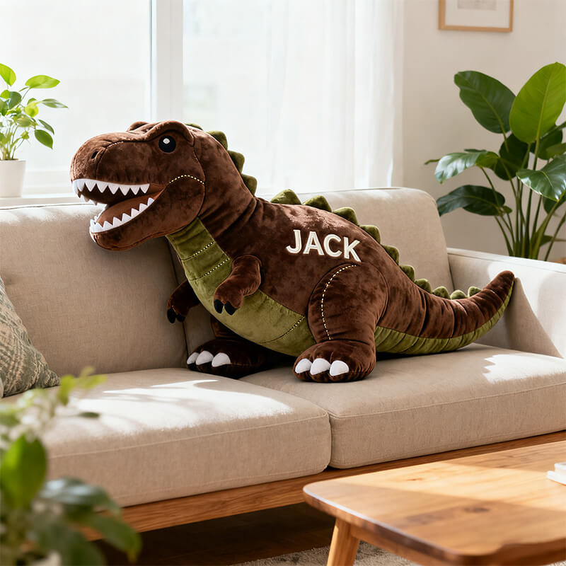 Personalized Tyrannosaurus Rex Alien Shaped Pillow Birthday Presents For Him - Tradiviet