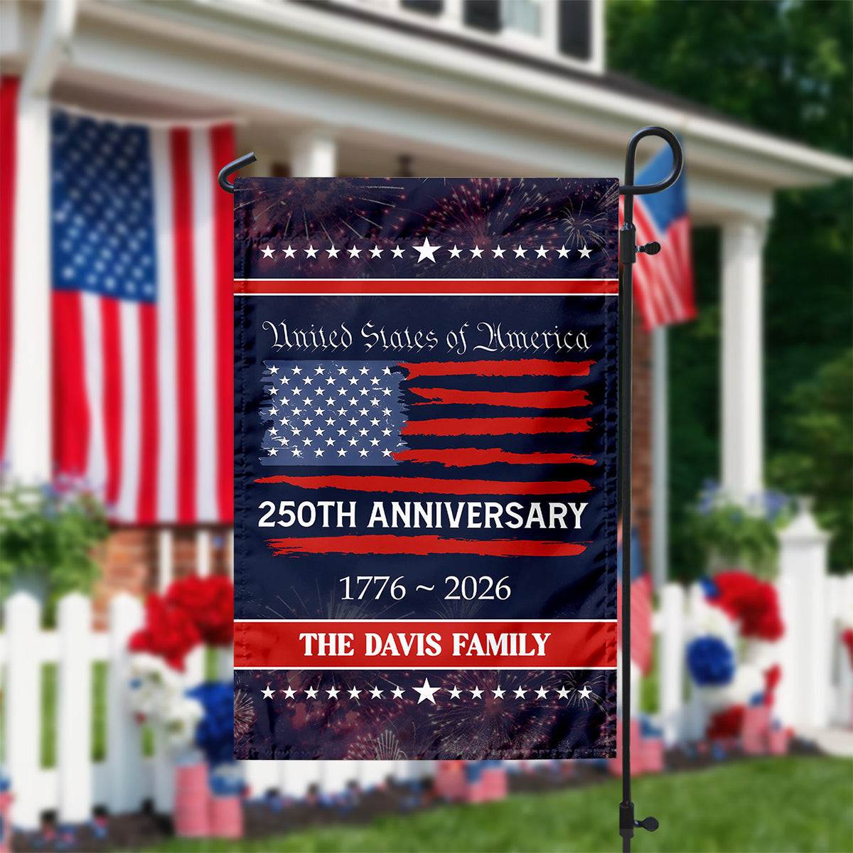 Personalized United States Of America Flag 250th Anniversary Flag Gift For Mom - Tradiviet