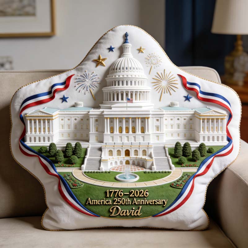 Personalized US 250th Anniversary Shaped Pillow Gifts For Independence Day - Tradiviet