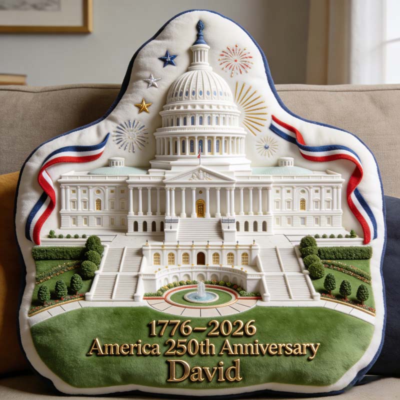 Personalized US 250th Anniversary Shaped Pillow Patriotic Gifts For Veterans - Tradiviet