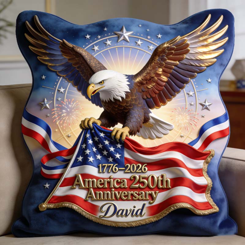 Personalized USA 250Th Anniversary Shaped Pillow Independence Day Gifts - Tradiviet