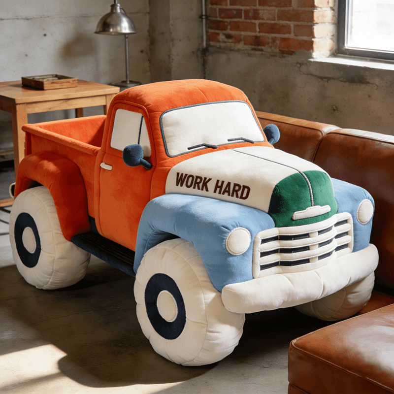 Personalized Vintage Truck Pillow Custom Name Pickup Truck Plush Car Plush Gift For Boys - Tradiviet