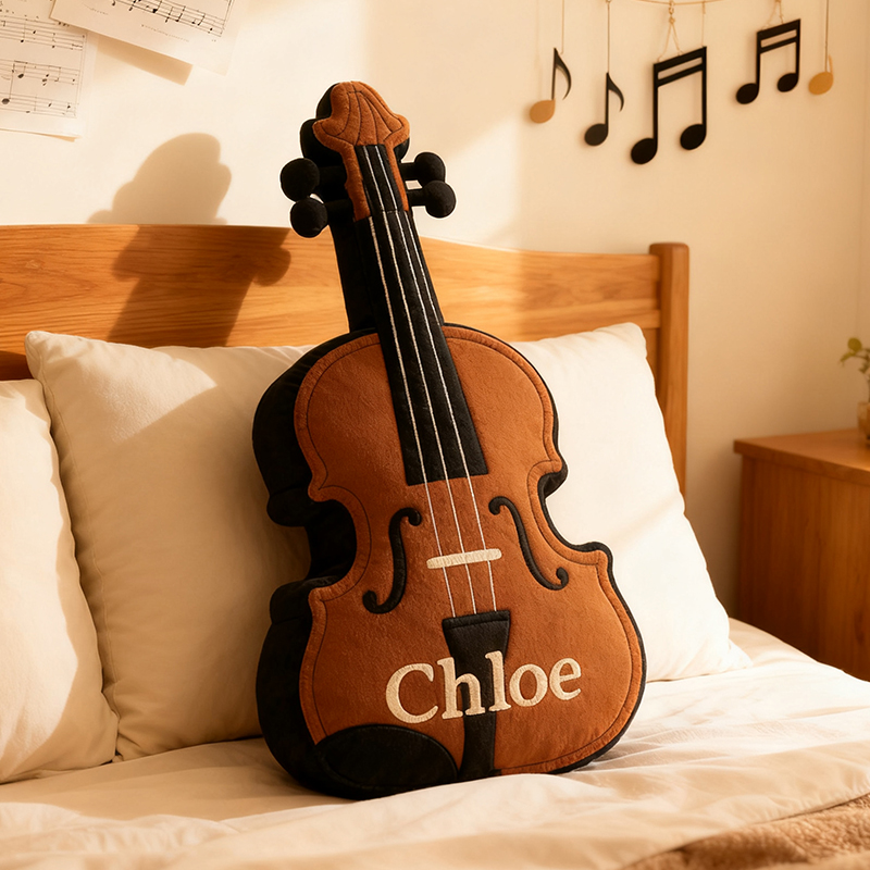 Personalized Violin Shape Pillow Rom Decor Gift Ideas For Husband - Tradiviet