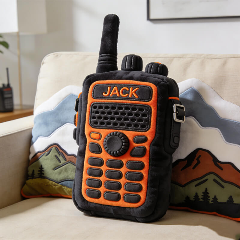Personalized Walkie Talkie Shaped Pillow Sentimental Fathers Day Gifts - Tradiviet