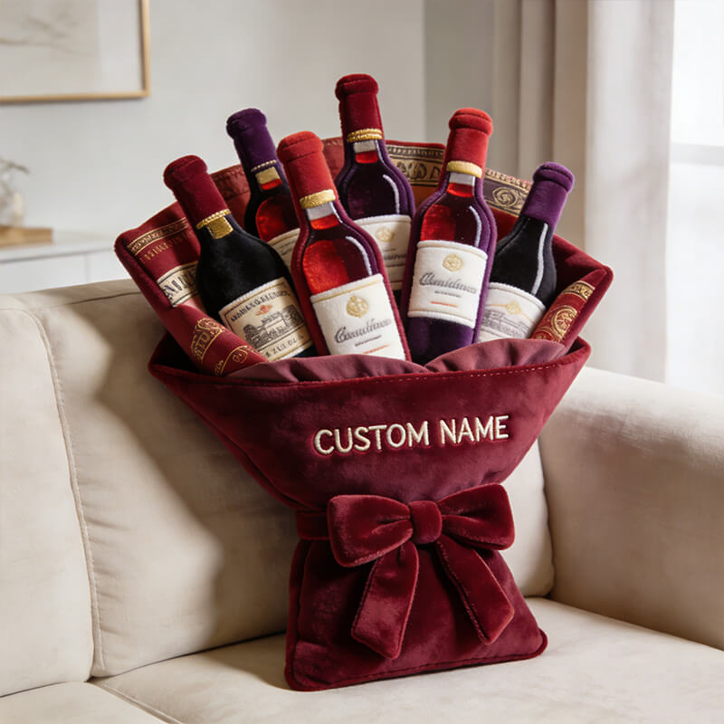 Personalized Wine Bottle Shape Pillow Cute Sofa Decor Best Gift For Mom - Tradiviet